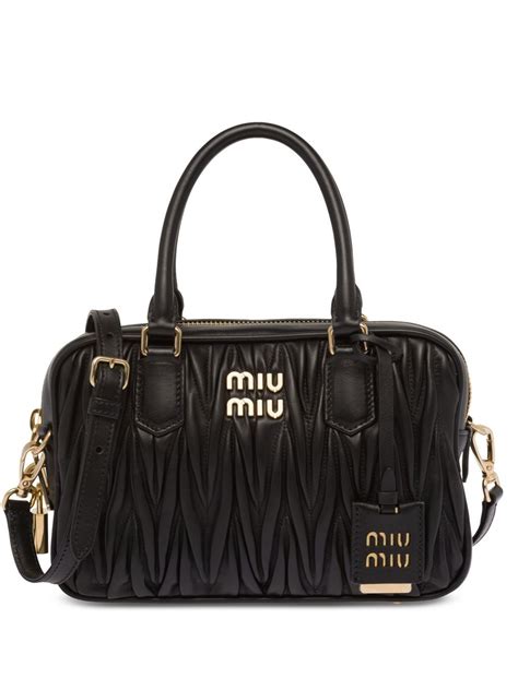 miu miu large matelassé leather tote|Miu Miu.